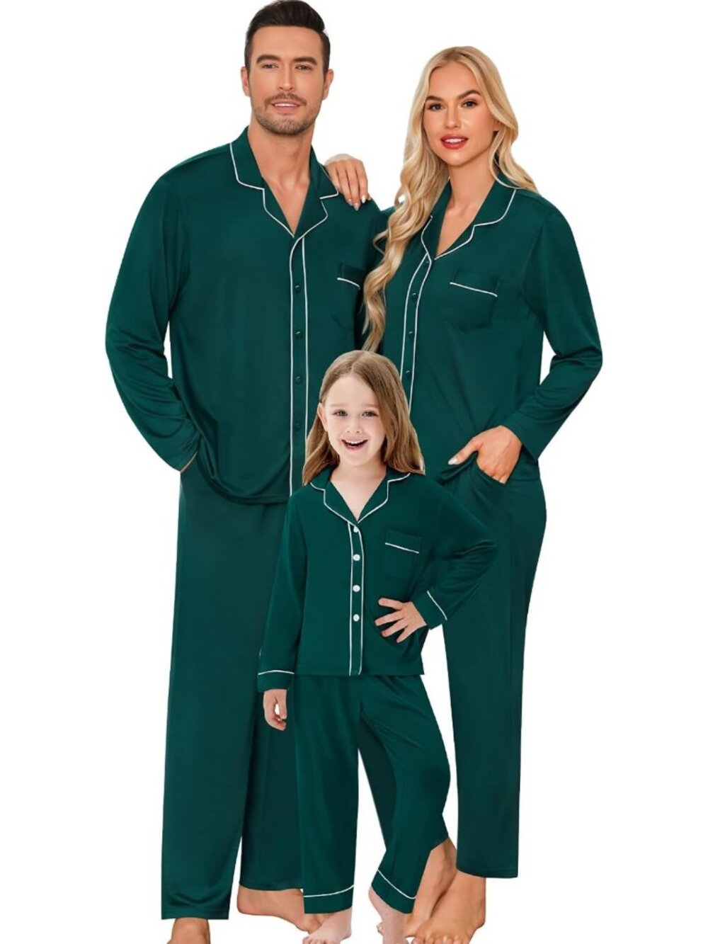 Cozy Matching Family Christmas Pajama Set | Long Sleeve Button Down Sleepwear